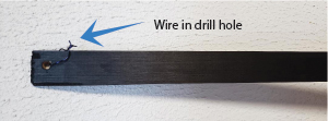 Wire in drill hole